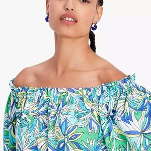 Kate Spade Anemone Floral Off-the-shoulder Top